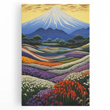 Electric Floral Mountain Art – Vibrant Modern Electric Wall Canvas