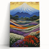 Electric Floral Mountain Art – Vibrant Modern Electric Wall Canvas