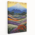 Electric Floral Mountain Art – Vibrant Modern Electric Wall Canvas