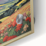 Serene Electric Mountain Landscape – Vibrant Electric Wall Canvas Art