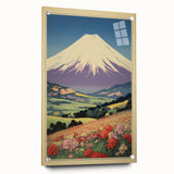 Serene Electric Mountain Landscape – Vibrant Electric Wall Canvas Art