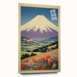 Serene Electric Mountain Landscape – Vibrant Electric Wall Canvas Art