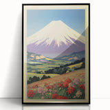 Serene Electric Mountain Landscape – Vibrant Electric Wall Canvas Art