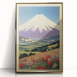 Serene Electric Mountain Landscape – Vibrant Electric Wall Canvas Art