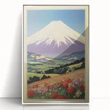 Serene Electric Mountain Landscape – Vibrant Electric Wall Canvas Art