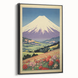 Serene Electric Mountain Landscape – Vibrant Electric Wall Canvas Art