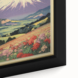 Serene Electric Mountain Landscape – Vibrant Electric Wall Canvas Art