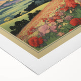 Serene Electric Mountain Landscape – Vibrant Electric Wall Canvas Art