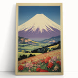 Serene Electric Mountain Landscape – Vibrant Electric Wall Canvas Art