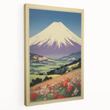 Serene Electric Mountain Landscape – Vibrant Electric Wall Canvas Art