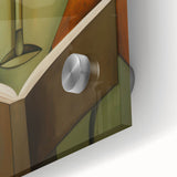 Electric Art Canvas - Abstract Portrait in Green and Burnt Orange