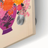 Vibrant Electric Floral Canvas – Modern Electric Decor Print