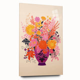 Vibrant Electric Floral Canvas – Modern Electric Decor Print
