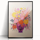 Vibrant Electric Floral Canvas – Modern Electric Decor Print