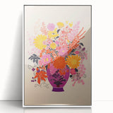 Vibrant Electric Floral Canvas – Modern Electric Decor Print