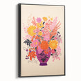 Vibrant Electric Floral Canvas – Modern Electric Decor Print