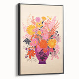 Vibrant Electric Floral Canvas – Modern Electric Decor Print
