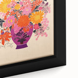 Vibrant Electric Floral Canvas – Modern Electric Decor Print