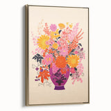 Vibrant Electric Floral Canvas – Modern Electric Decor Print