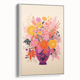 Vibrant Electric Floral Canvas – Modern Electric Decor Print