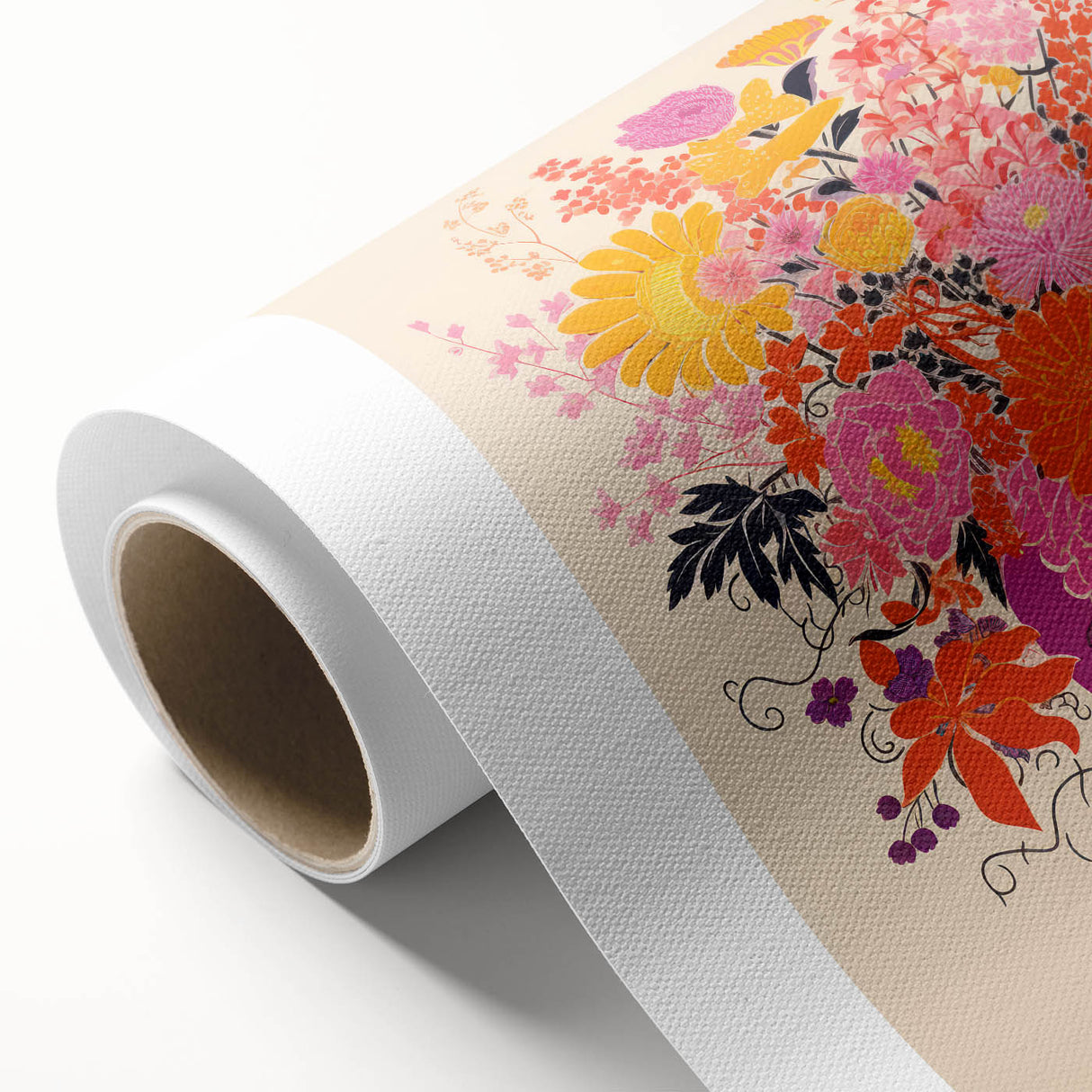 Vibrant Electric Floral Canvas – Modern Electric Decor Print