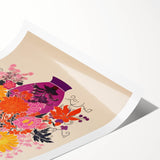 Vibrant Electric Floral Canvas – Modern Electric Decor Print