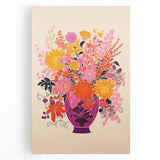 Vibrant Electric Floral Canvas – Modern Electric Decor Print