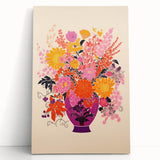 Vibrant Electric Floral Canvas – Modern Electric Decor Print