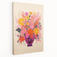Vibrant Electric Floral Canvas – Modern Electric Decor Print