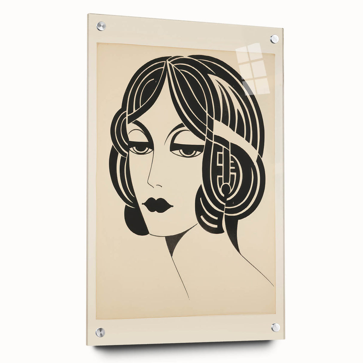Modern Electric Portrait Canvas – Abstract Electric Art Print