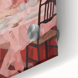 Modern Electric Dining Scene Canvas – Abstract Electric Art Print