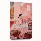 Modern Electric Dining Scene Canvas – Abstract Electric Art Print