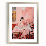 Modern Electric Dining Scene Canvas – Abstract Electric Art Print