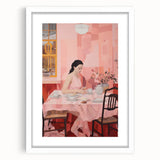 Modern Electric Dining Scene Canvas – Abstract Electric Art Print