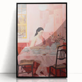 Modern Electric Dining Scene Canvas – Abstract Electric Art Print