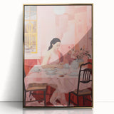 Modern Electric Dining Scene Canvas – Abstract Electric Art Print