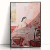 Modern Electric Dining Scene Canvas – Abstract Electric Art Print