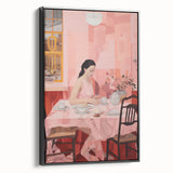 Modern Electric Dining Scene Canvas – Abstract Electric Art Print