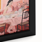 Modern Electric Dining Scene Canvas – Abstract Electric Art Print