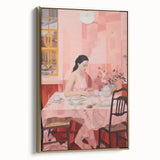 Modern Electric Dining Scene Canvas – Abstract Electric Art Print