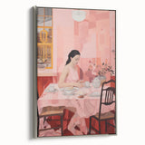 Modern Electric Dining Scene Canvas – Abstract Electric Art Print