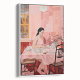 Modern Electric Dining Scene Canvas – Abstract Electric Art Print