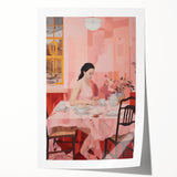 Modern Electric Dining Scene Canvas – Abstract Electric Art Print