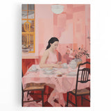 Modern Electric Dining Scene Canvas – Abstract Electric Art Print