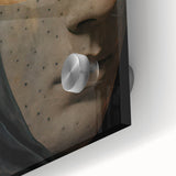 Abstract Electric Mask Portrait – Modern Electric Wall Art