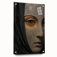 Abstract Electric Mask Portrait – Modern Electric Wall Art