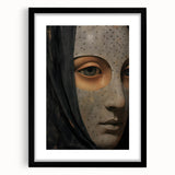 Abstract Electric Mask Portrait – Modern Electric Wall Art