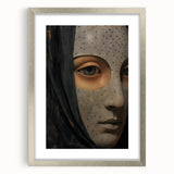 Abstract Electric Mask Portrait – Modern Electric Wall Art