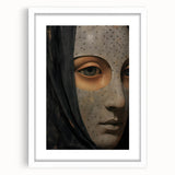 Abstract Electric Mask Portrait – Modern Electric Wall Art