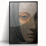 Abstract Electric Mask Portrait – Modern Electric Wall Art